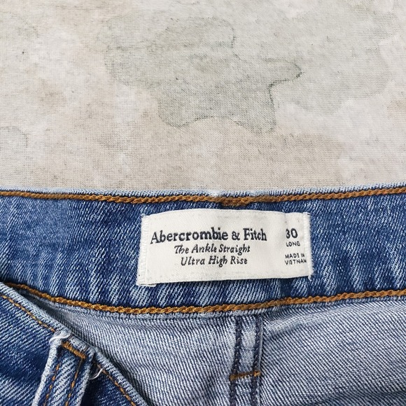Abercrombie and Fitch Jeans Womens 30 Blue The Ankle Straight Denim Medium Wash - Picture 6 of 9